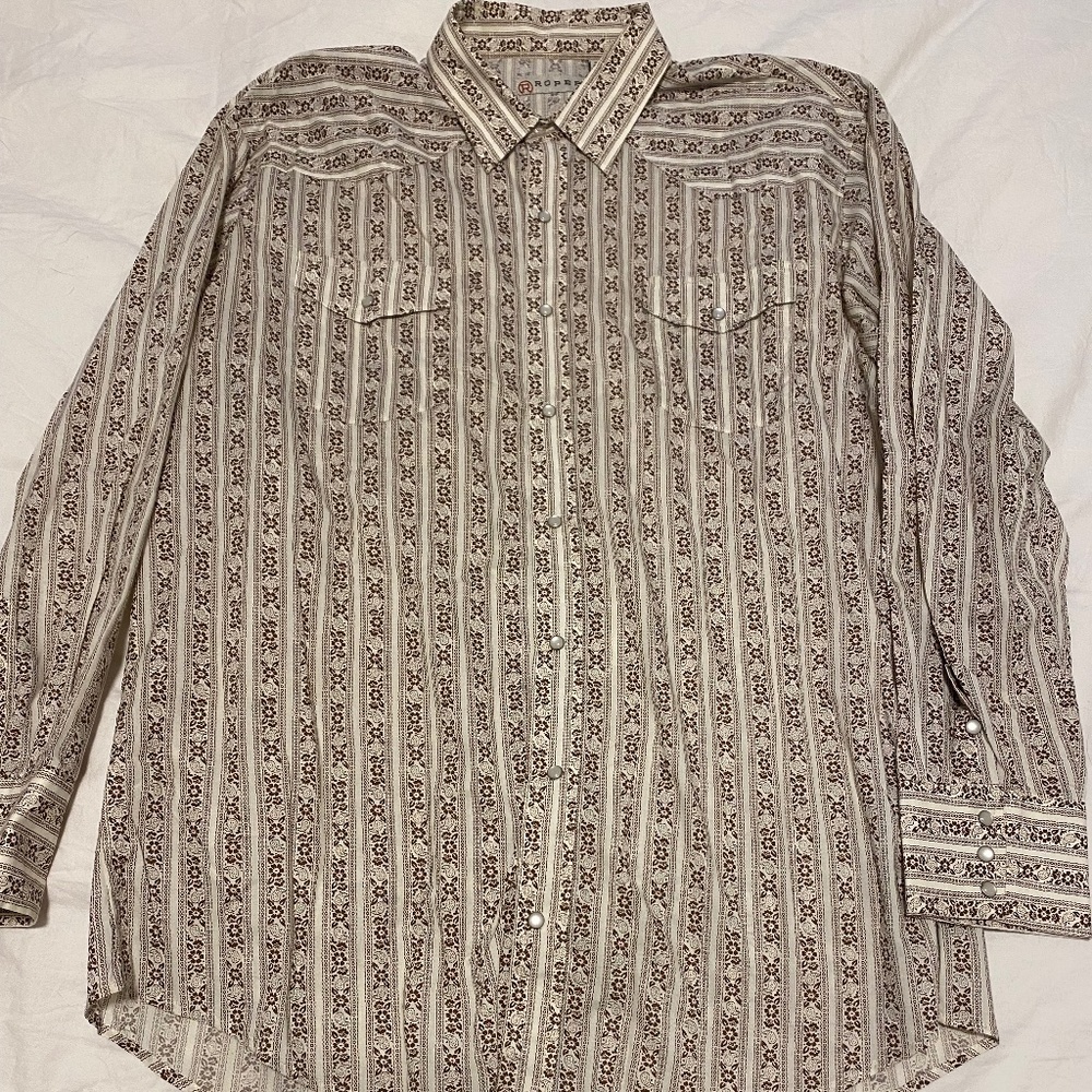 Roper Long Sleeve Western Snap Shirt